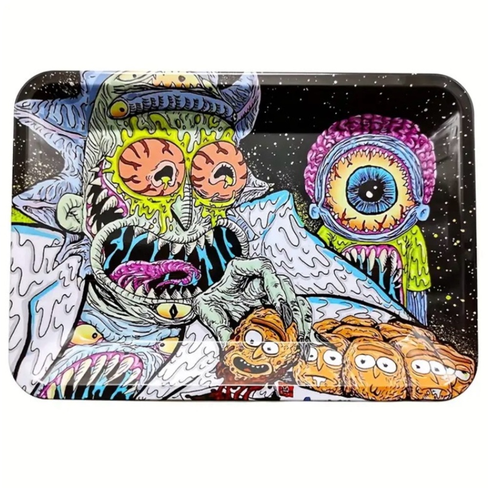 NEW! “Rick And Morty” Psychedelic Monster Art Rolling Tray